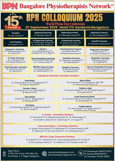 15th BPN Colloquium 2025 – A Grand Celebration of World Physio Day