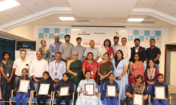 7 women leaders who are visually impaired felicitated by Sankara Eye Hospital & CII Young Indians as #PrideofIndia