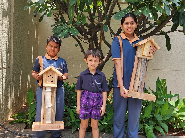 Bee-lieve it! Students of EKYA School introduced to the new Bee Hotel Initiative to promote sustainability