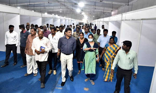 திருவண்ணாமலை புத்தக திருவிழா முன்னேற்பாடு பணிகளை மாவட்ட ஆட்சித்தலைவர் நேரில் ஆய்வு!