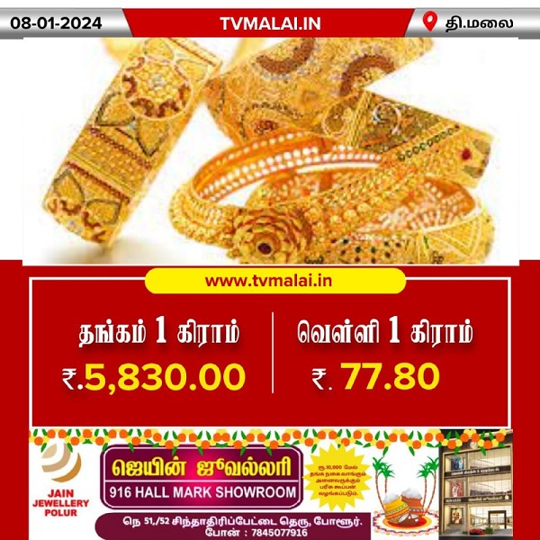 Gold Rate Decreased Today Morning (08.01.2024)