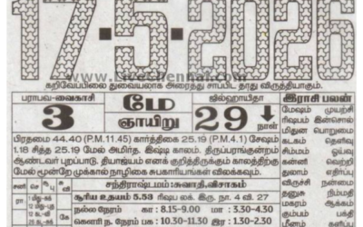 Auspicious (Nalla Neram) time today (May 17th)