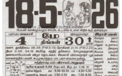 Auspicious (Nalla Neram) time today (May 18th)