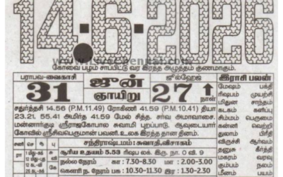 Auspicious (Nalla Neram) time today (June 14th)