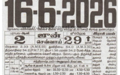 Auspicious (Nalla Neram) time today (June 16th)