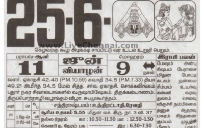 Auspicious (Nalla Neram) time today (June 25th)