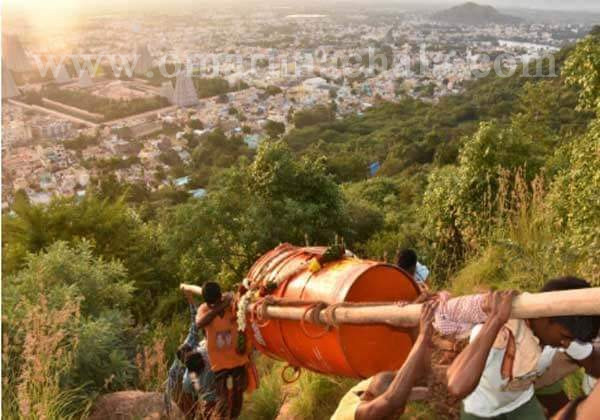 Karthigai Deepam Festival 2019 - Kopparai lifted to hills