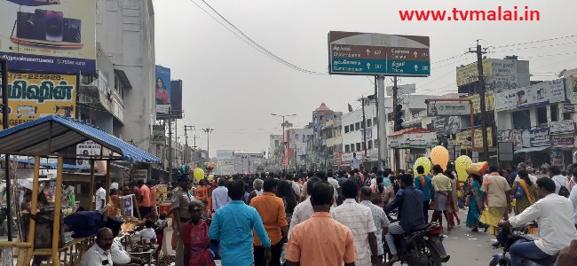 மகாதீபத்தை காண திருவண்ணாமலை கோவிலை  நோக்கி படையெடுத்து செல்லும் பக்தர்கள் கூட்டம்!