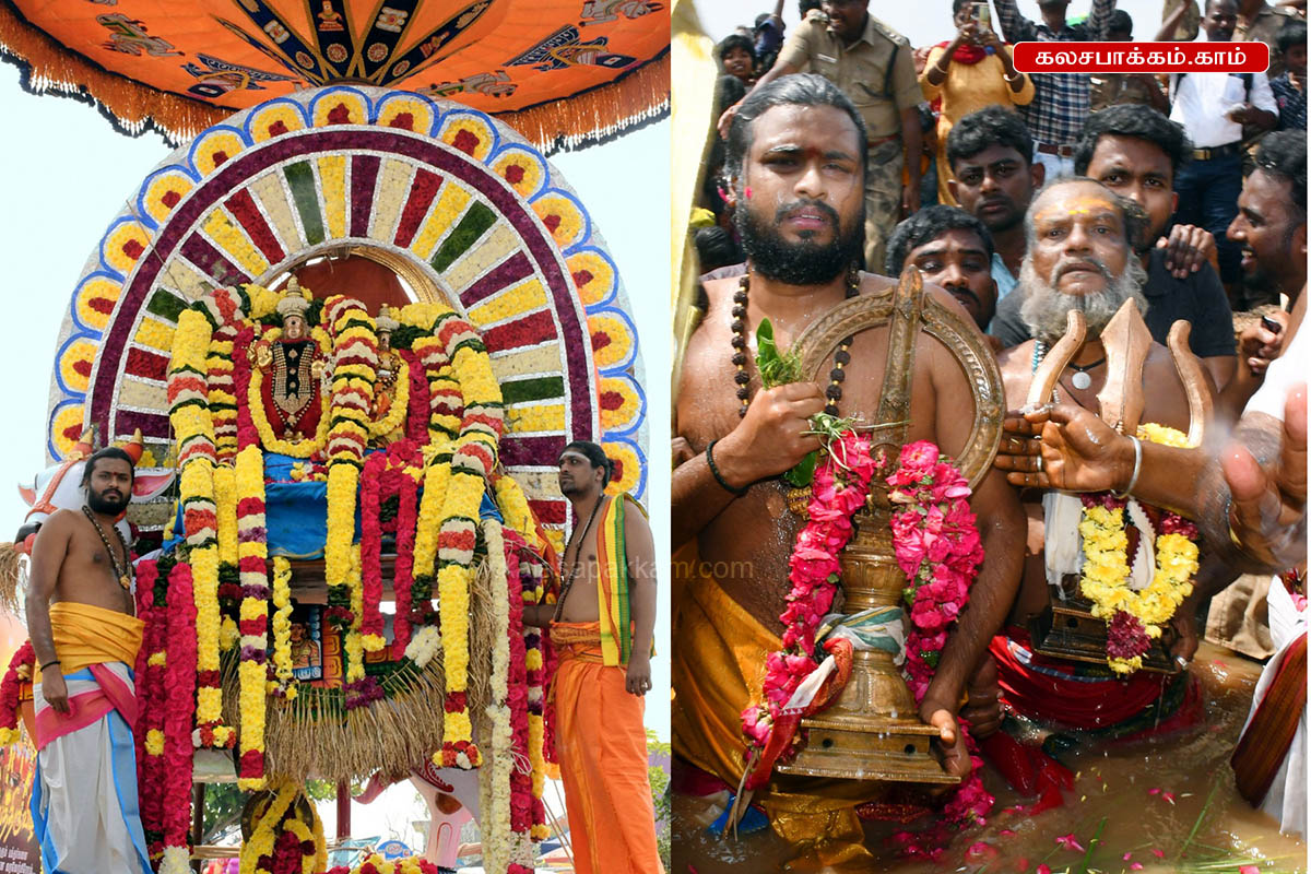 ரதசப்தமி: அருணாசலேஸ்வரர் கோவிலில் இருந்து தீர்த்தவாரிக்கு புறப்பட்ட சந்திரசேகரர்