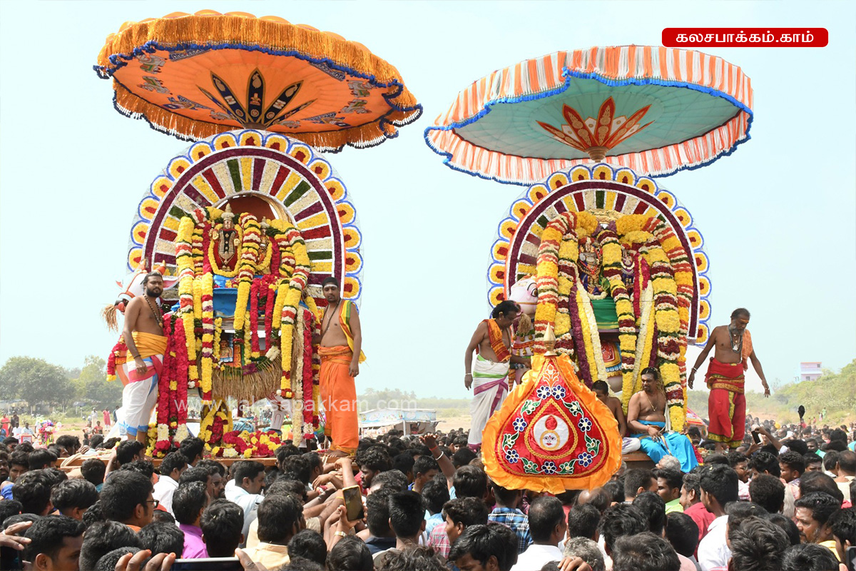 ரதசப்தமி: அருணாசலேஸ்வரர் கோவிலில் இருந்து தீர்த்தவாரிக்கு புறப்பட்ட சந்திரசேகரர்