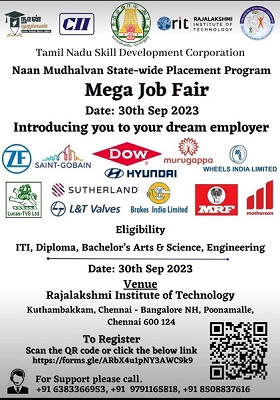 Naan Mudhalvan State-wide Placement Program Mega Job Fair!