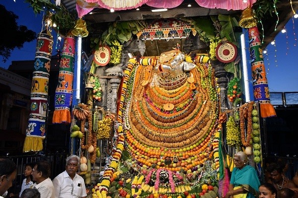 அண்ணாமலையார் கோவிலில் மாட்டுப்பொங்கலை முன்னிட்டு பெரிய நந்தி பகவானுக்கு சிறப்பு அலங்காரம்! அண்ணாமலையார் கோவிலில் மாட்டுப்பொங்கலை முன்னிட்டு பெரிய நந்தி பகவானுக்கு சிறப்பு அலங்காரம்!