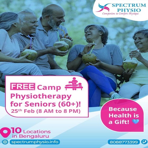 Free Physiotherapy Camp for Seniors (60+) in Bengaluru - 25th February! Free Physiotherapy Camp for Seniors (60+) in Bengaluru - 25th February!