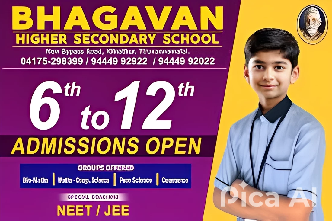 Bhagavan மெட்ரிக் மேல்நிலை பள்ளி மாணவர் சேர்க்கை - 2025 Bhagavan மெட்ரிக் மேல்நிலை பள்ளி மாணவர் சேர்க்கை - 2025