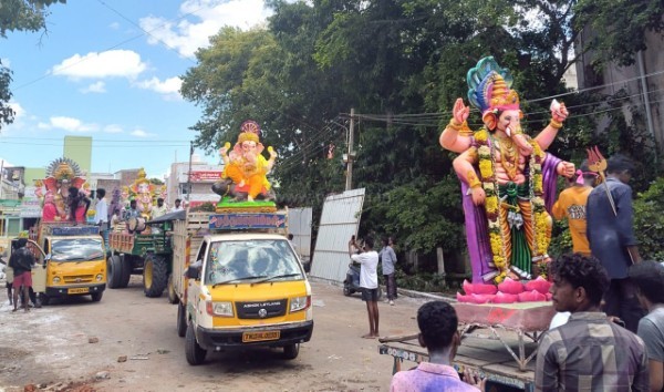 திருவண்ணாமலையில் விநாயகர் சதுர்த்தி நிறைவு விழா!