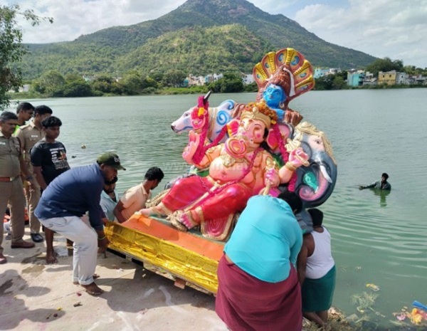திருவண்ணாமலையில் விநாயகர் சதுர்த்தி நிறைவு விழா!