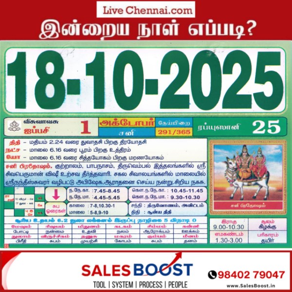 Auspicious (Nalla Neram) time today (Oct 18th) Auspicious (Nalla Neram) time today (Oct 18th)