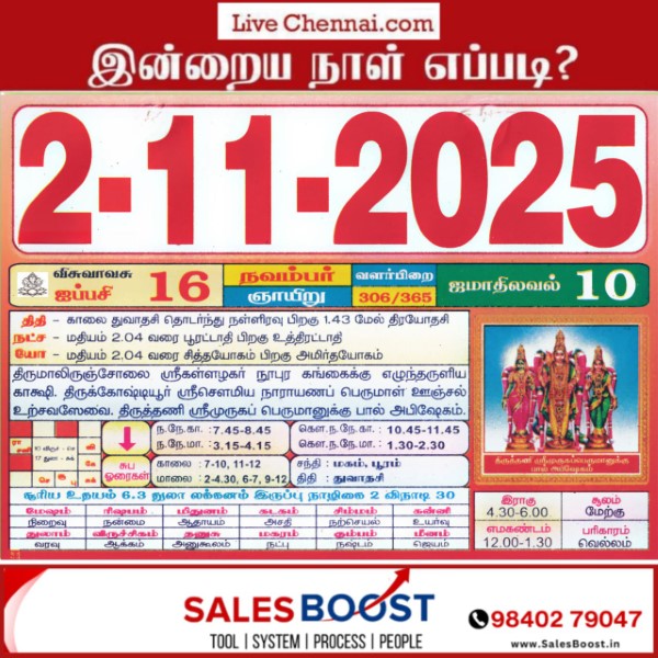 Auspicious (Nalla Neram) time today (Nov 01st) Auspicious (Nalla Neram) time today (Nov 01st)