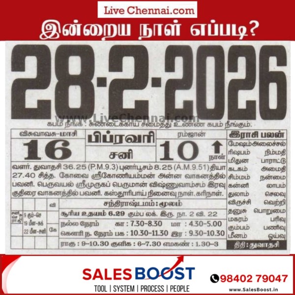 Auspicious (Nalla Neram) time today (Feb 28th) Auspicious (Nalla Neram) time today (Feb 28th)