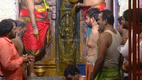 திருவண்ணாமலை அண்ணாமலையார் கோவிலில் லிங்கோத்பவருக்கு அபிஷேகம்!
