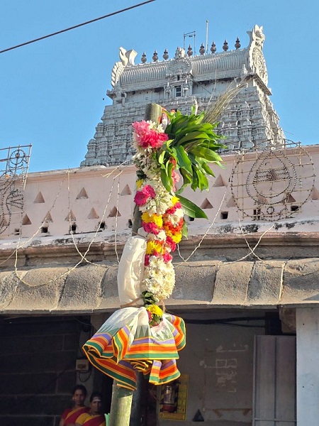 அண்ணாமலையார் கோயிலில் வசந்த உற்சவத்திற்கான பந்தக்கால் நடப்பட்டது!